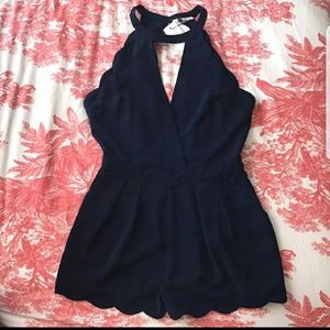 Sale! Donating soon! Blue Scalloped Romper